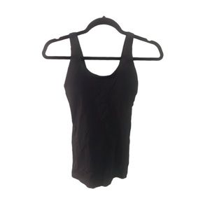 Satva black organic cotton criss cross tank Small